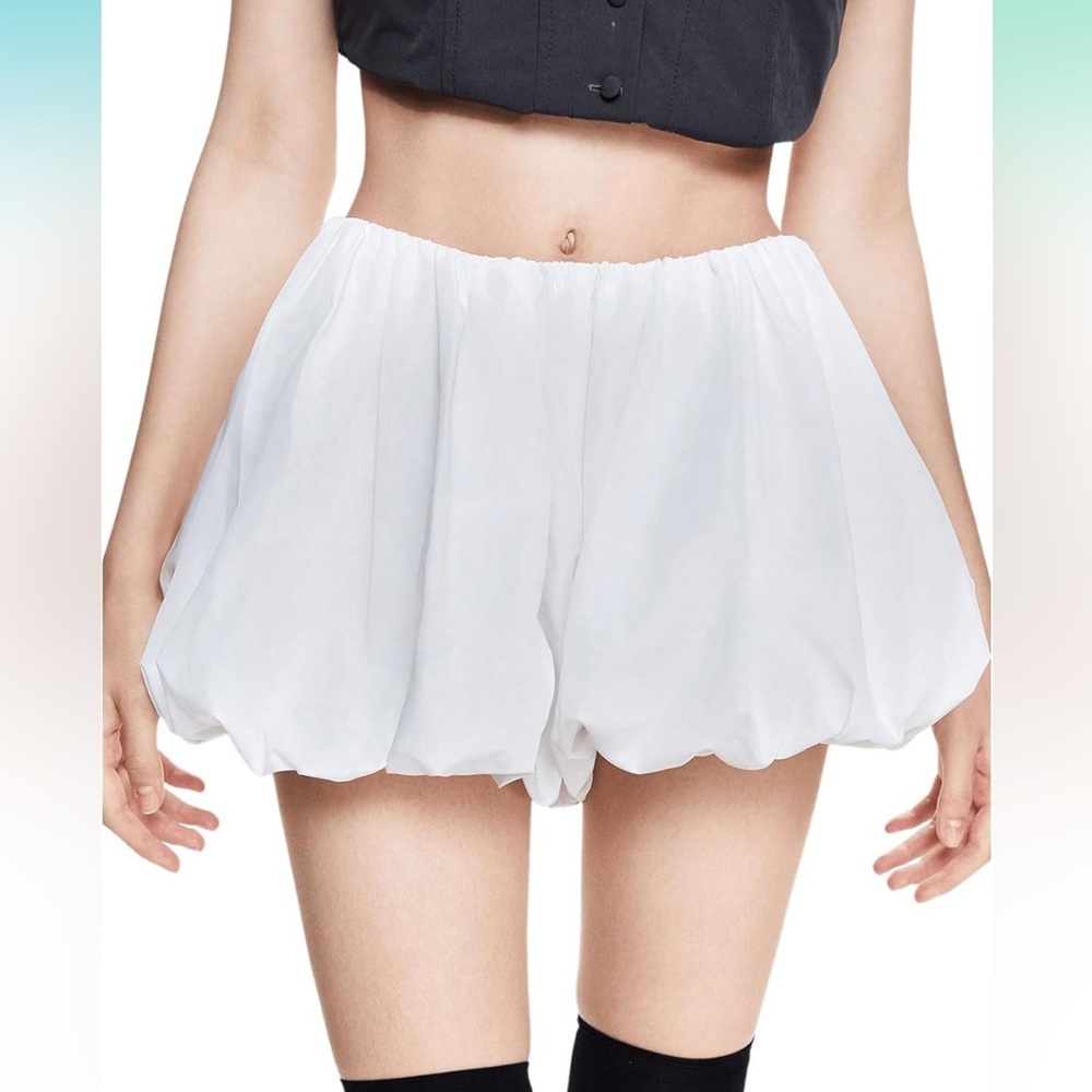 Bubble Skorts Elastic Waist Ruffle Shorts Summer Bloomers - Size Small